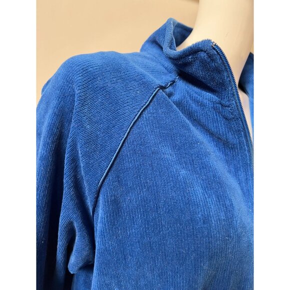 Allison Daley Petite Womens Blue Full-Zip Jacket With Pockets PM/M Cotton & Poly - Picture 16 of 16